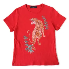 WC26040 美品 KEITA MARUYAMA ケイタマルヤマ 半袖 カットソー Tシャツ 1 レッド 赤 虎 タイガー 日本製のサムネイル