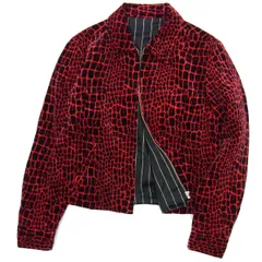 美品☆WACKO MARIA ワコマリア 13SS クロコダイル柄 ベロアジャケット 別珍 ブルゾン メンズ  希少 レア 短丈 ジップジャケットのサムネイル