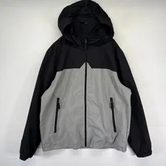 古着 ティンバーランド Timberland ナイロンジャケット フルジップ 大きいサイズ 収納付きフード ワンポイントロゴ XL  ブラック メンズ