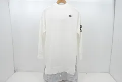 中古 レディース パーリーゲイツ PEARLY GATES ワンピース 0(S) 白 レイヤード風 長袖モックネックニット