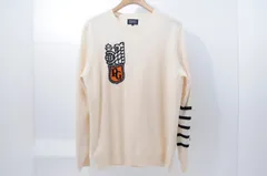 中古 メンズ パーリーゲイツ PEARLY GATES セーター 6(LL) 白  長袖クルーネック カシミヤ