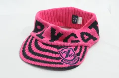 中古 パーリーゲイツ PEARLY GATES サンバイザー フリー ピンク ニット