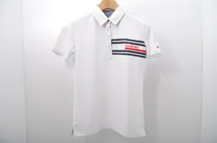 中古 レディース トミーヒルフィガーゴルフ TOMMY HILFIGER GOLF 半袖ポロシャツ M 白 ホワイト 訳あり
