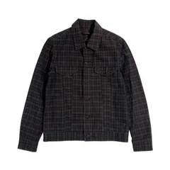 R.NEWBOLD アールニューボールド チェック柄 コットン ワーク デニム風 ジャケット サイズ L /メンズのサムネイル