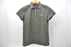 中古 レディース キャロウェイ Callaway 半袖ポロシャツ M グレー シンプル　レッドレーベル