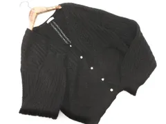 axes femme アクシーズファム 透かし編み カーディガン sizeF/黒 ■◇ レディース