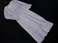 snidel スナイデル 総柄 7分袖 ロング ワンピース sizeONE/ライトグレー ■◇ レディース