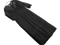 ZARA basic ザラ ベーシック レース プリーツ 切替 ワンピース sizeS/黒 ■◇ レディース