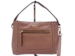 kate spade ケイトスペード フェイクレザー 2WAY ショルダー ハンド バッグ モカ ■■ レディース
