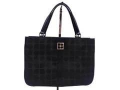 kate spade ケイトスペード 総柄 ハンド バッグ 黒 ■■ レディース