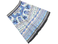SunaUna スーナウーナ 総柄 フレア スカート size36/白ｘ青 ■◇ レディース