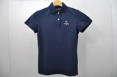 中古 レディース キャロウェイ Callaway 半袖ポロシャツ S 紺 ネイビー