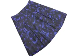 Calvin Klein カルバンクライン Aライン 台形 スカート size6/黒ｘ青 ■◇ レディースのサムネイル
