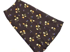 KUMIKYOKU 組曲 花柄 ロング スカート size2/ブラウン ■◇ レディース