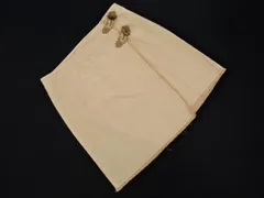 BURBERRY バーバリー リネン混 巻き ラップ スカート size36/ライトベージュ ■◇ レディース