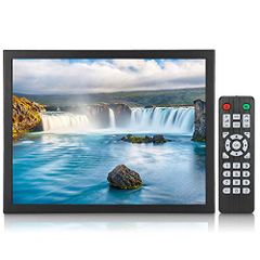 15인치 모니터, 1024x768 HD TFT 4:3 디스플레이 WLED 백라이트, HDMI VGA AV BNC USB 입력 지원, CCTV용 휴대용 임베디드 산업용 모니터, PC 게임(US 플러그) kk d2d19008