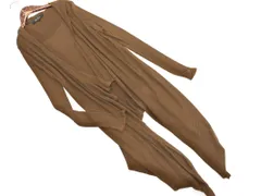 COUP DE CHANCE クードシャンス アシンメトリー リブ フーディー カーディガン size38/こげ茶 ■◇ レディース