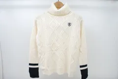 中古 レディース パーリーゲイツ PEARLY GATES セーター 0(S) 白 ホワイト  長袖タートルネック