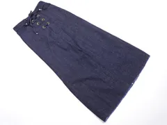 johnbull ジョンブル レースアップ デニムスカート sizeS/紺 ■■ レディースのサムネイル