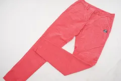 中古 レディース アンパスィ and per se パンツ L サーモンピンク コーデュロイ 裏起毛 秋冬