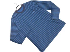 mont-bell モンベル ウイックロン ZEO ボーダー 長袖 カットソー sizeL/紺 ■◇ メンズ