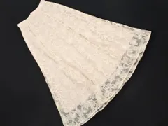 Lily Brown リリーブラウン 花柄 チュール ロング スカート sizeONE/オフホワイト ■◇ レディース