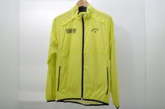 中古 メンズ キャロウェイ Callaway ブルゾン M 黄緑 ライムイエロー 長袖ダブルジップ メッシュ裏地