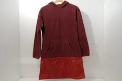 中古 レディース ビームスゴルフ BEAMSGOLF ワンピース M 赤系 エンジ 長袖ハーフジップ フード付き 秋冬素材のサムネイル