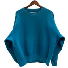 エルエルビーン L.L.Bean × Russell Athletic 90's USA製 ダブルネーム 無地 ブランク ターコイズブルー スウェット ブルー XLサイズ 201MT-5710 VB