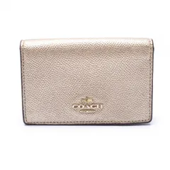 コーチCOACH ビジネスカードケース ゴールド
