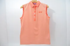 中古 レディース ビームスゴルフ BEAMSGOLF ノースリーブ L オレンジ ポロシャツ