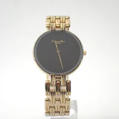 Ft1332821 クリスチャンディオール 腕時計 バギラ D47 154-2 ゴールド 黒文字盤 レディース Christian Dior 中古