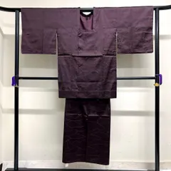 雨コート　二部式　幾何学模様　身丈86　裄64　正絹　着物　036tz