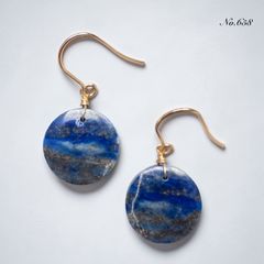 No.848✨天然石✨ブルーオパールカルサイトコッパーの一粒ピアス 