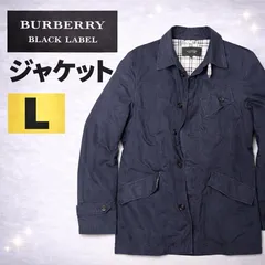 BURBERRY BLACK LABEL ステンカラージャケット L ネイビー ノバチェック