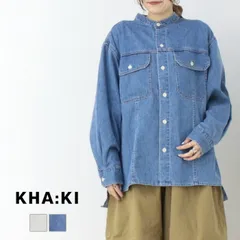 [50%OFF] カーキ KHA:KI サイドスリットデニムジャケット MIL25HJK3234 トップス シャツ 長袖 羽織 ボタン レディース 2025春夏 [返品・交換不可]のサムネイル