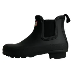 HUNTER(ハンター) レインブーツ UK 4 レディース - 黒 サイドゴア