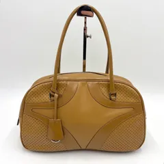 PRADA プラダ Y2K パンチングレザー ボーリングバッグ ミニボストンバッグ トートバッグ 2Y6007