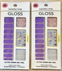 DASHING DIVA GLOSS ネイルシール パープル系 2個セット