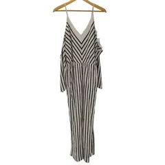 カレンテージ CURRENTAGE ボーダー キャミソール オールインワン レディース FREE 