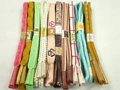 平和屋着物●和装小物　帯締め10本セット　高麗組　丸組　礼装用　高島屋扱い　金糸　逸品　未使用　CABF7267ju