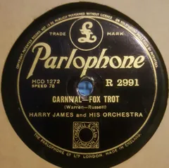 78RPM/SP Harry James & His Orchestra Carnival / Im Beginning To See The Light R2991 PARLOPHONE /00500