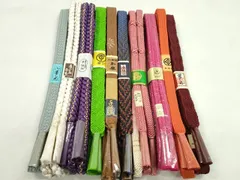 平和屋着物●和装小物　帯締め10本セット　高麗組　唐組　笹浪組　御岳組　白鳳流　礼装用　松坂屋扱い　金糸　逸品　未使用　CABF7274ju