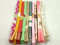 平和屋着物●和装小物　帯締め10本セット　高麗組　白鳳流　丸組　金銀糸　逸品　未使用　CABF7278ju