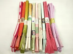 平和屋着物●和装小物　帯締め10本セット　高麗組　礼装用　丸組　金糸　逸品　未使用　CABF7281ju