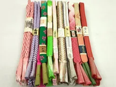 平和屋着物●和装小物　帯締め10本セット　高麗組　雅流　西陣　礼装用　丸組　金銀糸　逸品　未使用　CABF7284ju