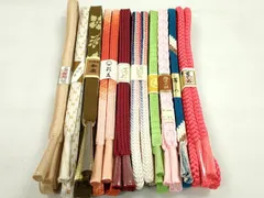 平和屋着物●和装小物　帯締め10本セット　高麗組　御岳組　大和組　礼装用　大丸扱い　金糸　逸品　未使用　CABF7287ju