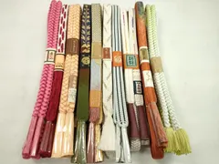 平和屋着物●和装小物　帯締め10本セット　高麗組　礼装用　丸組　やまと誂製　金糸　逸品　未使用　CABF7295ju