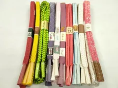 平和屋着物●和装小物　帯締め10本セット　高麗組　冠組　礼装用　高島屋扱い　金糸　逸品　未使用　CABF7297ju