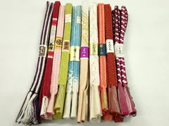 平和屋着物●和装小物　帯締め10本セット　高麗組　西陣　礼装用　松坂屋扱い　金糸　逸品　未使用　CABF7298ju